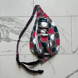 KAVU Rope Bag Cotton Shoulder Sling Backpack Got Dots